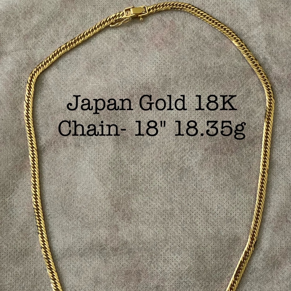 Real brand new  Japan solid gold necklace with triple lock